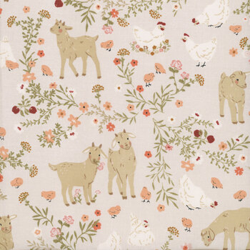 Primrose & Parsley PR26844 Beige by Michal Marko for Poppie Cotton
