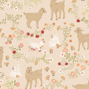 Primrose & Parsley PR26844 Beige by Michal Marko for Poppie Cotton, Image