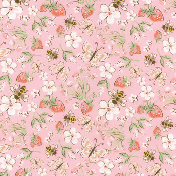 Homegrown Preserves HG26803 Pink by Sheri McCulley for Poppie Cotton, Image