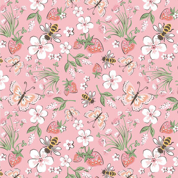 Homegrown Preserves HG26803 Pink by Sheri McCulley for Poppie Cotton, Image