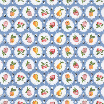Homegrown Preserves HG26810 Blue by Sheri McCulley for Poppie Cotton