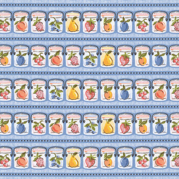 Homegrown Preserves HG26804 Blue by Sheri McCulley for Poppie Cotton