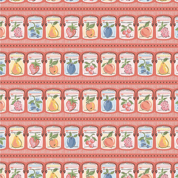 Homegrown Preserves HG26805 Red by Sheri McCulley for Poppie Cotton, Image