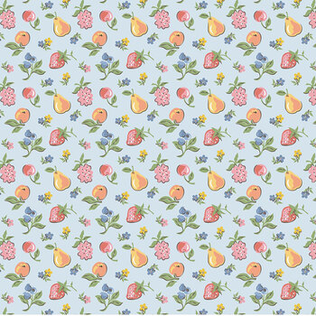 Homegrown Preserves HG26813 Blue by Sheri McCulley for Poppie Cotton, Image