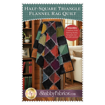 Half-Square Triangle Flannel Rag Quilt Pattern, Image