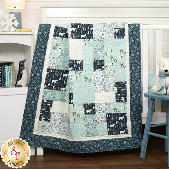  Easy as ABC and 123 Crib Quilt Kit - Winter Magic Flannel, Image