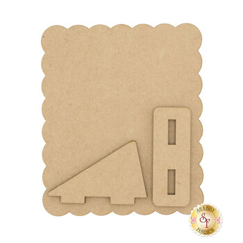 Super Simple Scallop Cross Stitch Frame - Unfinished Wood, Image