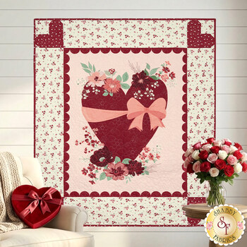  Love You Always Heart Panel Quilt Kit, Image