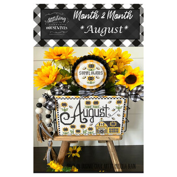 Month 2 Month - August Cross Stitch Pattern, Image