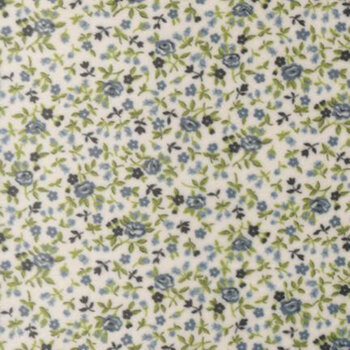 Nantucket Summer - Quilt Cuddle 55277-11QC Cream Blue by Camille Roskelley for Moda Fabrics, Image