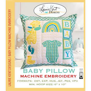 Baby Pillow/Wall Hanging Embroidery USB, Image