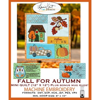 Fall For Autumn - Machine Embroidery Design - USB, Image