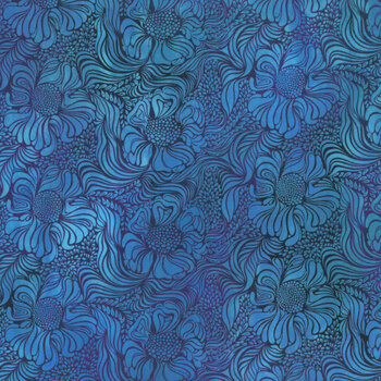 Dear Clara 9DCL-2 Blue by Jason Yenter for In The Beginning Fabrics, Image