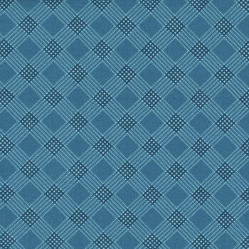 Special Delivery A-10485-B Deep Denim by Laundry Basket Quilts for Andover Fabrics