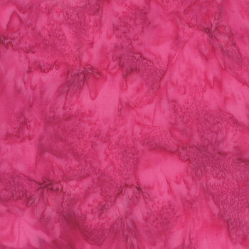 1895-97 Raspberry Watercolor Batik by Hoffman Fabrics, Image