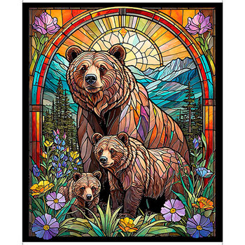 Sunlit Bears 31561-X Multi Panel by Quilting Treasures Fabrics, Image