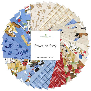 Paws at Play  5 Karat Crystals by Susan Winget for Wilmington Prints, Image
