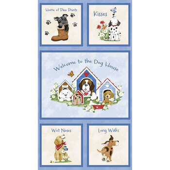 Paws at Play 39916-421 Multi Panel by Susan Winget for Wilmington Prints, Image