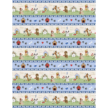 Paws at Play 39917-242 Multi by Susan Winget for Wilmington Prints, Image