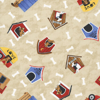 Paws at Play 39921-231 Cream by Susan Winget for Wilmington Prints