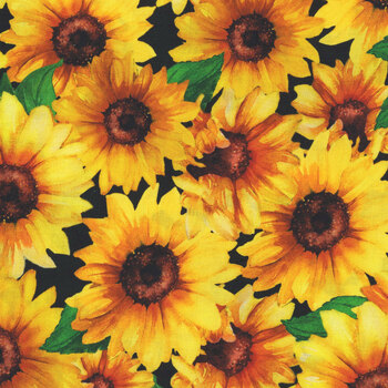 Sunshine Whispers 108" Wide 9052-952 Black by Bruce Park Licensing for Wilmington Prints