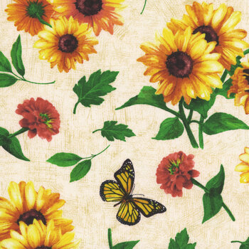 Sunshine Whispers 28654-275 Cream by Bruce Park Licensing for Wilmington Prints