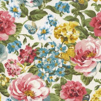 Blushing Meadow 89303-237 Cream by Danhui Nai for Wilmington Prints