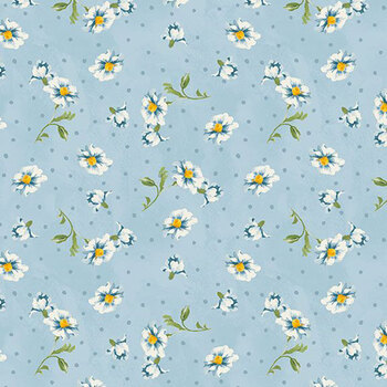 Blushing Meadow 89305-415 Blue by Danhui Nai for Wilmington Prints, Image