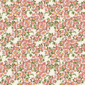Blushing Meadow 89308-237 Cream/Pink by Danhui Nai for Wilmington Prints, Image
