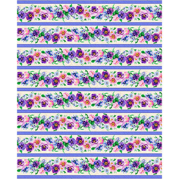 Pansy Fields 28661-263 Multi by Bruce Park Licensing for Wilmington Prints, Image