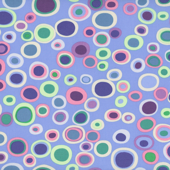Kaffe Fassett - From The Archives PWGP015.BLUE Bubbles - Blue by Kaffe Fassett for FreeSpirit Fabrics, Image