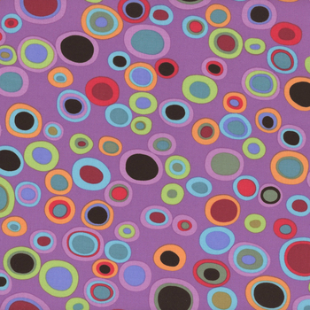 Kaffe Fassett - From The Archives PWGP015.PLUM Bubbles - Plum by Kaffe Fassett for FreeSpirit Fabrics, Image