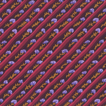 Kaffe Fassett - From The Archives PWGP024.AUBERGINE Diagonal Poppy - Aubergine by Kaffe Fassett for FreeSpirit Fabrics, Image
