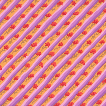 Kaffe Fassett - From The Archives PWGP024.LAVENDER Diagonal Poppy - Lavender by Kaffe Fassett for FreeSpirit Fabrics, Image