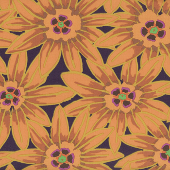 Kaffe Fassett - From The Archives PWGP064.BROWN Potentilla - Brown by Kaffe Fassett for FreeSpirit Fabrics, Image