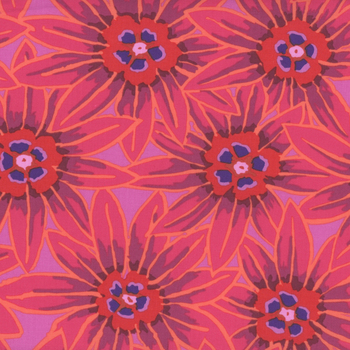 Kaffe Fassett - From The Archives PWGP064.RED Potentilla - Red by Kaffe Fassett for FreeSpirit Fabrics, Image