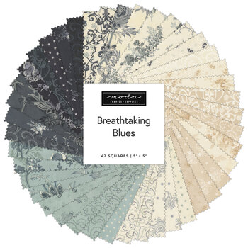Breathtaking Blues  Charm Pack by 3 Sisters for Moda Fabrics, Image