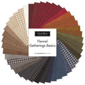 Flannel Gatherings Basics  Charm Pack by Primitive Gatherings for Moda Fabrics - RESERVE, Image