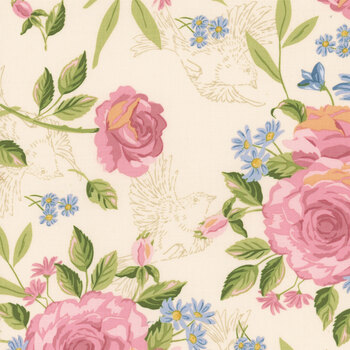 My Secret Garden 20980-11 Cloud by Stacy Iest Hsu for Moda Fabrics, Image