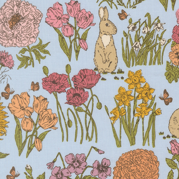 My Secret Garden 20982-20 Sky by Stacy Iest Hsu for Moda Fabrics, Image