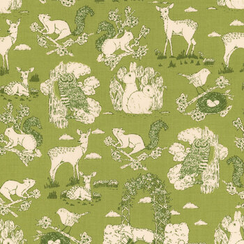 My Secret Garden 20983-18 Grass by Stacy Iest Hsu for Moda Fabrics, Image