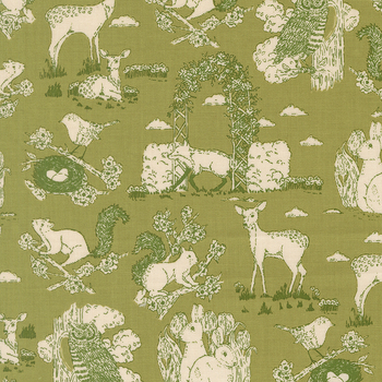 My Secret Garden 20983-18 Grass by Stacy Iest Hsu for Moda Fabrics, Image