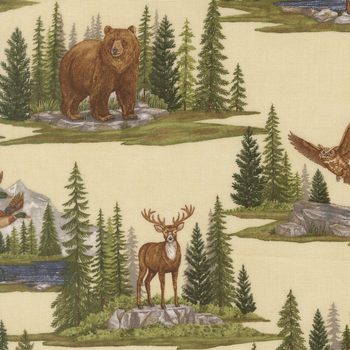 Northwoods Lodge 56190-11 Natural by Deb Strain for Moda Fabrics, Image