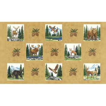Northwoods Lodge 56197-12 Fawn Panel by Deb Strain for Moda Fabrics, Image