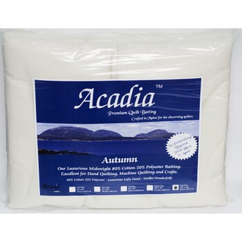 Acadia Premium 80% Cotton 20% Polyester Batting 4oz 108in x 94in, Image