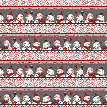 Snow Folks 2708-98 Multi by Barb Tourtillotte for Henry Glass Fabrics, Image