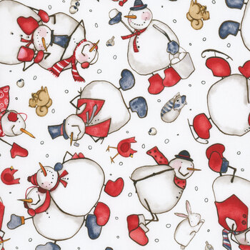 Snow Folks 2700-08 Multi by Barb Tourtillotte for Henry Glass Fabrics