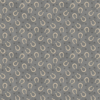 Tiny Trots 2746-90 Gray by Shelly Comiskey for Henry Glass Fabrics, Image