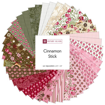Cinnamon Stick  5" Squares by Color Principle for Henry Glass Fabrics, Image