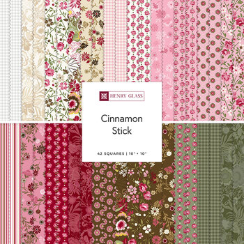 Cinnamon Stick  10" Squares by Color Principle for Henry Glass Fabrics, Image